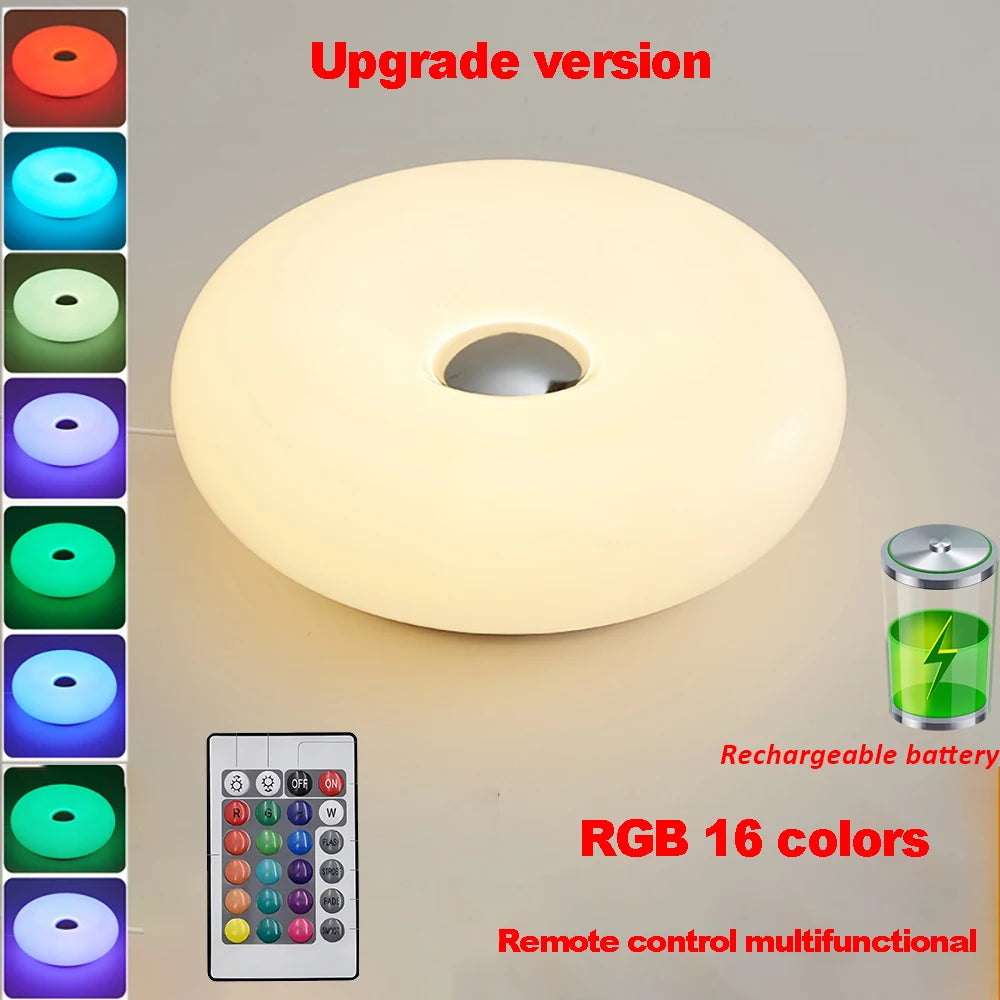 ✨ Lámpara LED Multicolor en Forma de Donut ✨
