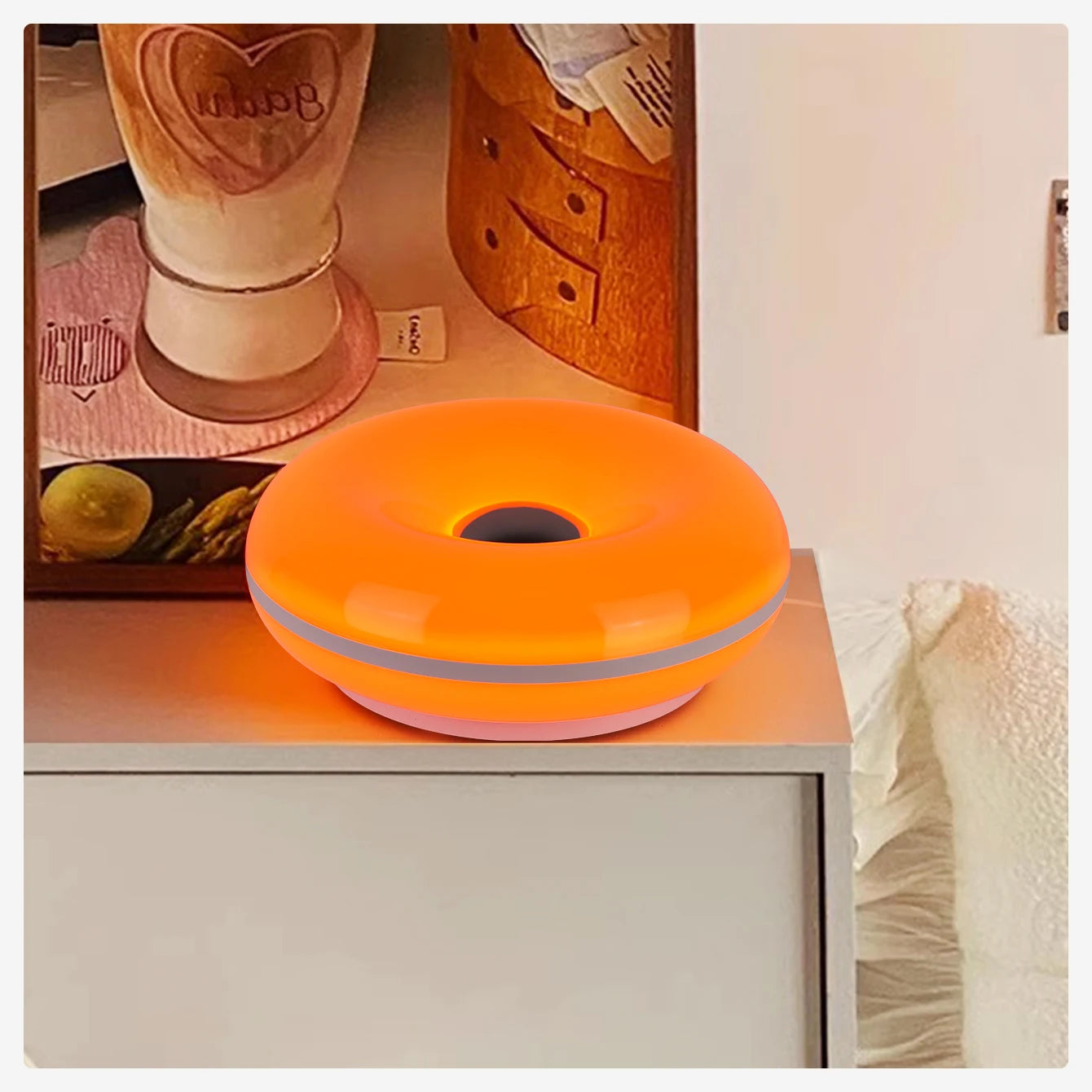 ✨ Lámpara LED Multicolor en Forma de Donut ✨