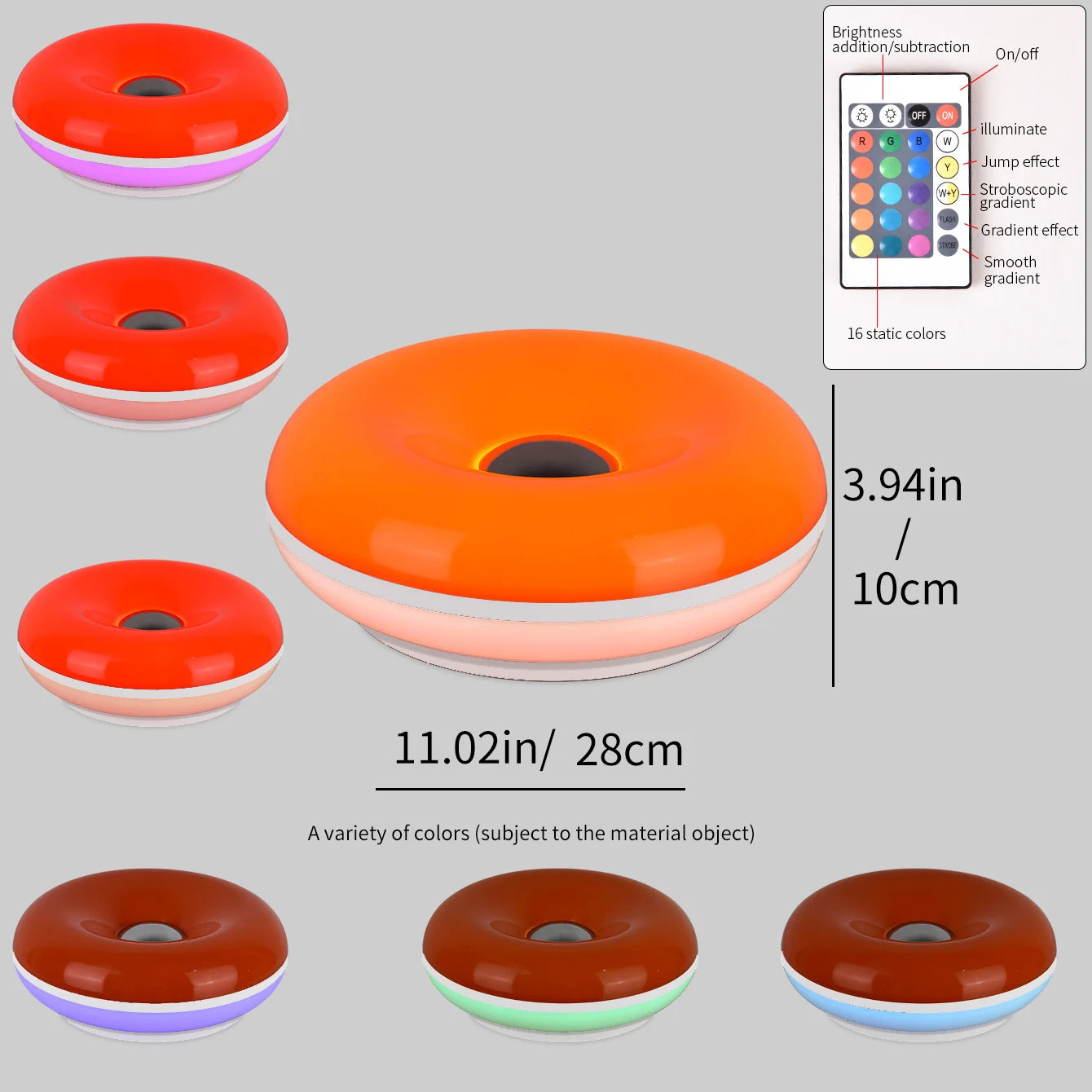 ✨ Lámpara LED Multicolor en Forma de Donut ✨