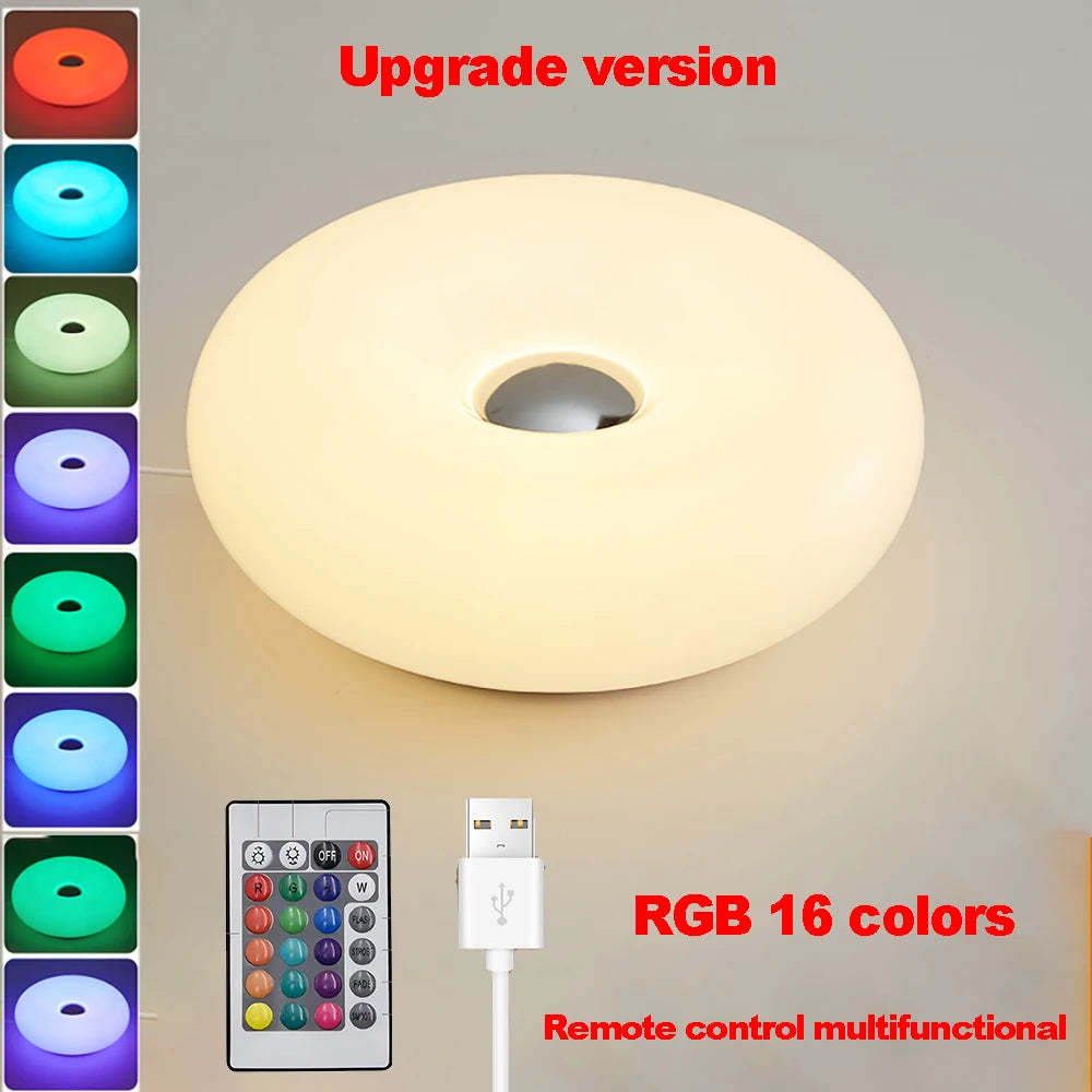 ✨ Lámpara LED Multicolor en Forma de Donut ✨